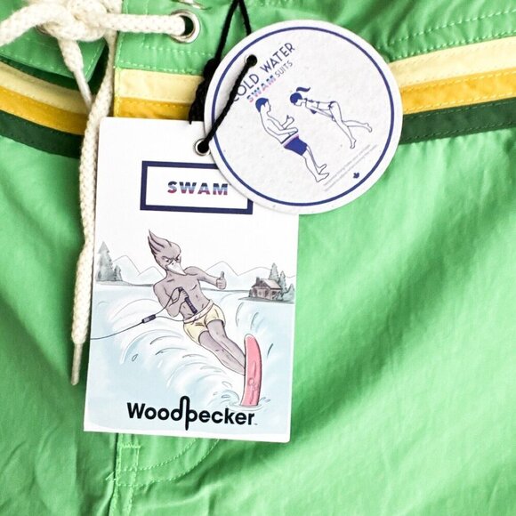 Woodpecker Green Swim Shorts M - Picture 2 of 6